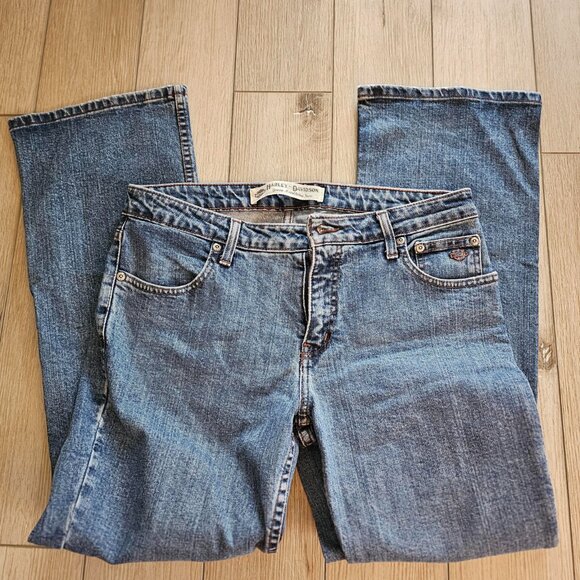 Harley Davidson Blue Jeans Women's 10P Bootcut LIKE NEW - Picture 3 of 8